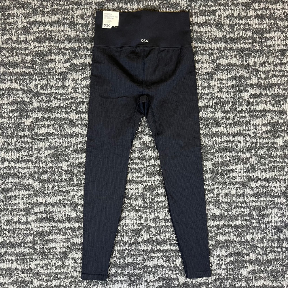 DSG Momentum Seamless Leggings Womens XS Black High-Rise 7/8 Length Athletic